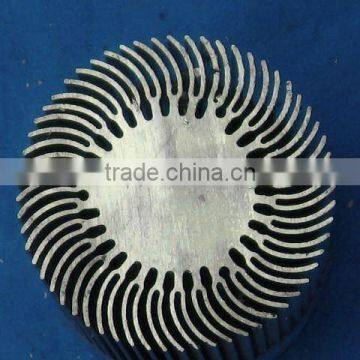 Round LED aluminium extrusion heat sink