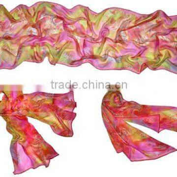 2011 New Style Print 100% Pure Silk stole shawl