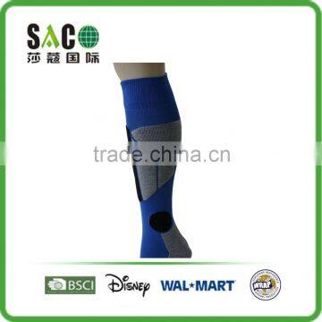 Fancy Free Terry Blue Grey Melange Knee High Sports Socks