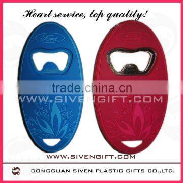 Ford design soft pvc bottle opener with high quality
