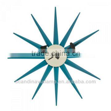 Premium Quality Nelson Sunburst Clock Blue