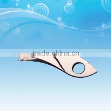 High quality stainless steel feather shaped eyebrow tweezer