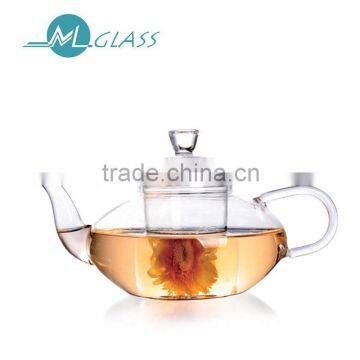 wholesale 1000ml glass teapot glass lid and filter high borosilicate glassware N6214