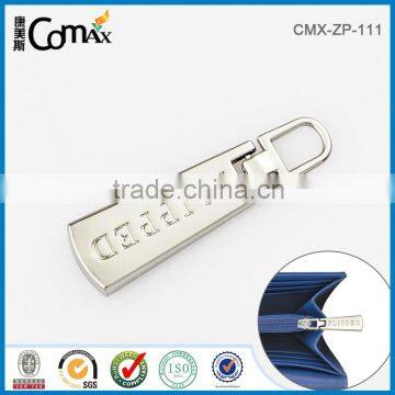 Fancy Custom Logo Curved Metal Zipper Ends Puller For Bag Accessories photo-5