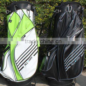 white black pu leather stand waterpoof golf bag