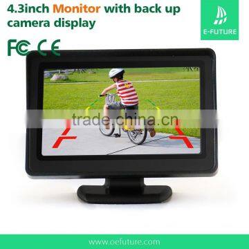 Vehicle Rear View car security system with 4.3 inch Monitor and black camera