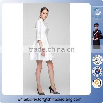 2016 fashion ladies designer cute pure color dress women fancy dress
