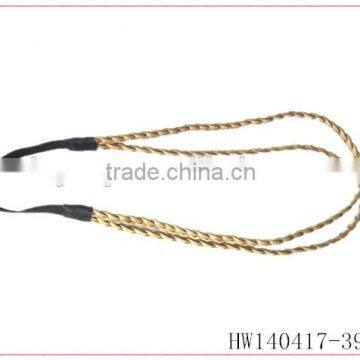 2014 fashion ladies PU braided leather elastic hairband Plaited hair band braid headband hippie