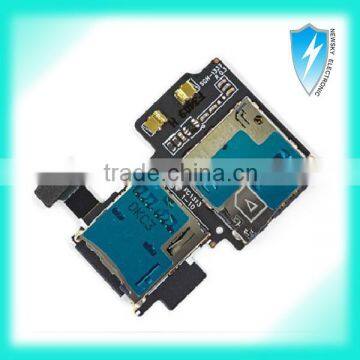 For Samsung Galaxy S4 I9500 Sim Card Reader flex cable ribbon with memory card holder tray