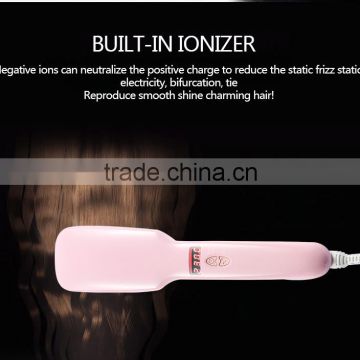 china beauty salon equipment PTC heating hair straightener comb brush