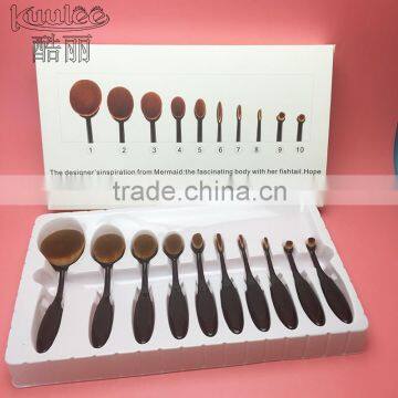 Nylon Bendable Handle Eco-friendly 10pcs Toothbrush Shaped Makeup Brush photo-3