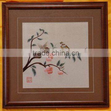 Handworked embroidery wall-hanging--- Song Dynasty brids(003)