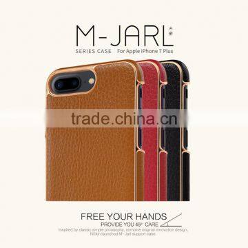 2016 NEW NILLKIN KICKSTAND LEATHER CASE FOR IPHONE7 PLUS WITH CARD SLOT METAL HOLDER