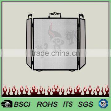New Design 3 Panels Morden Folding Fire Screen With Black Powder Coating FS47B# photo-3
