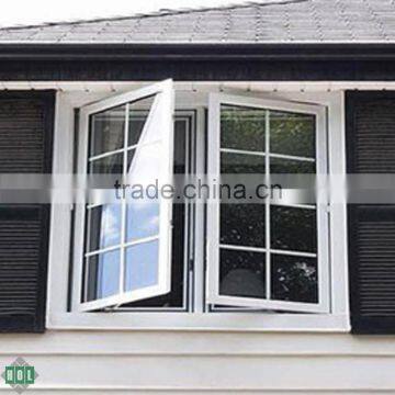 Side hung 2 sash window with decoration bar inside double glass