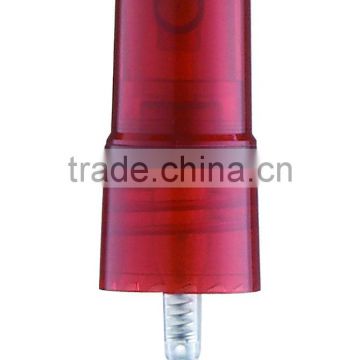 red plastic spray pump for bottle use