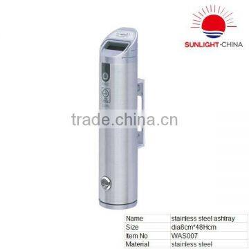 WAS007 Cylinder Wall Mounted Stainless Steel Ashtray Outdoor Ashtray