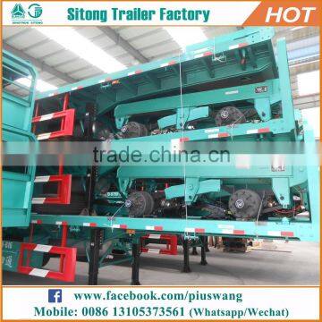 High Quality Customized Container Semi Trailer 20ft 40ft Tandem Axle Flatbed Trailer photo-4