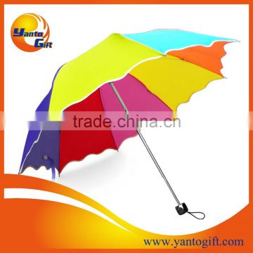 Custom Rainbow 3 Folds Umbrella