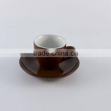 Best Selling Bulk Products Cup Ceramic Black Coffee Mugs and Saucers