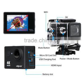 Aipal Wholesale Ultra 1080P Full HD Action camera remote 4K Sport camera WiFi 2.0 LCD 173D 40m waterproof Cam