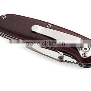 Multifunction Rosewood Handle Folding Knife, Outdoor Survival Hunting Knives photo-3