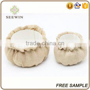 10cm height pleasant jute burlap linen material flower pot price