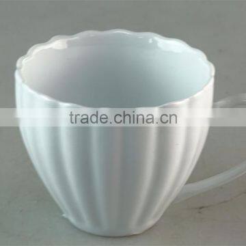 White Ceramic Coffee/tea Cup With Handle for Wholesale photo-2