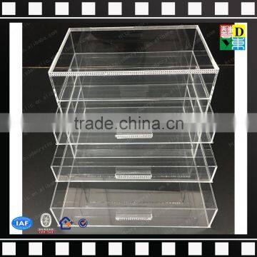 2016 HIGH TRANSPARENT ACRYLIC MAKEUP ORGANIZER 4 COMPARTMENTS WITH LIPSTICK HOLDER photo-5