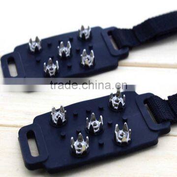 Factory Selling Silicone 5 Teeth Anti-slip Ice Gripper With Handy Velcro Straps photo-4