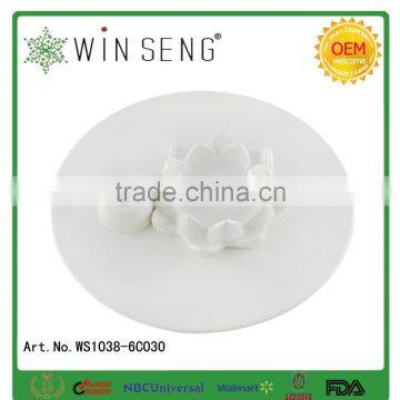 Ceramic White Porcelain "lotus" Egg Tray, Egg Holder, Egg Dish, Egg Plate photo-2