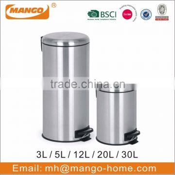 30L Stainless Steel Foot Pedal Kitchen Waste Bin photo-4