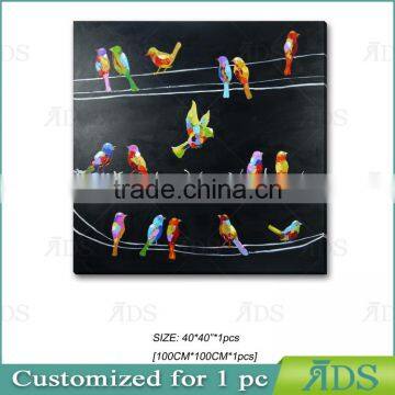 Abstract Birds Oil Painting On Canvas photo-6