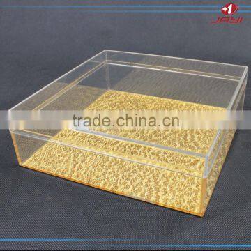 2017 New Design Houseware Golden Acrylic Plastic Packing Box photo-2