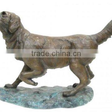 High Quality Lif Size Animal Dog Sculpture Golden Retriever Bronze Statues photo-2