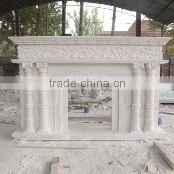 Hot sale modern home decor stone carvings and sculpture fireplace