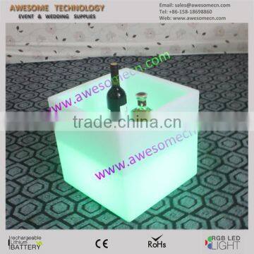 40cm Illuminated Modern LED Plastic Open Cube With Pad (cb470) photo-3