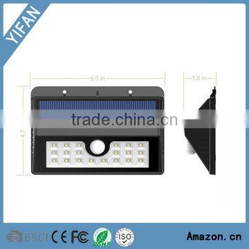 Garden Wall PIR Sensor Lamp, Outdoor Waterproof Solar Motion LED Light, Security Lights, Wall Light, Black, White photo-3