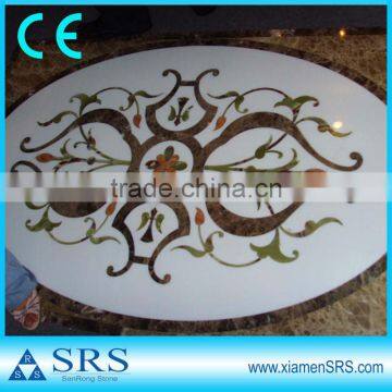 Polished Euro style marble floor medallions