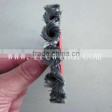 knot wire wheel cleaning brush