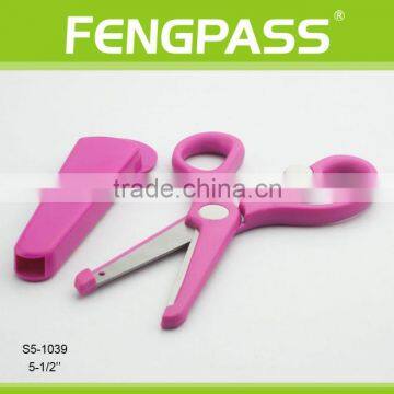 S5-1039 5.5 Inch 2Cr13 Stainless Steel Blade With Colorful Plastic Handle School Scissors photo-4