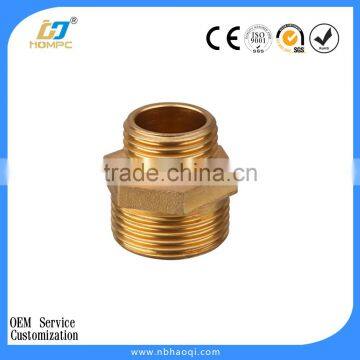 Brass hexagon bushing pipe fitting