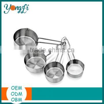 Metal Cooking Measur Tools 4pieces Set Stainless Steel Kitchen Cups Measuring Tools photo-2