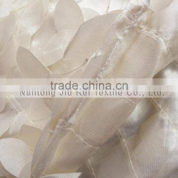 2016 New Design 3D Ruffled Wafer & Leaf Shape Taffeta Back Stretchy Lycra Chair Cover 100PCS For Sale photo-4