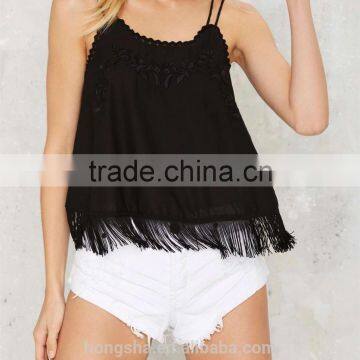 2016 Latest Ladies Summer Well Thread Fringe Cami Top HST8053 photo-4