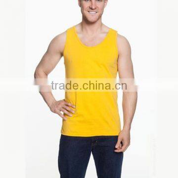 China factory 95% cotton 5% spandex rib mens tank top