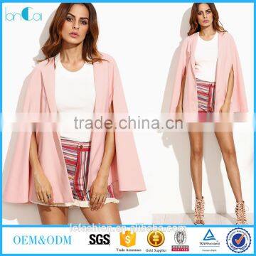 Ladies Blazer Designs Pink Open Front Cape Blazer 2016 Blazer Women