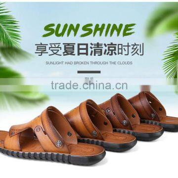 Good Quality Summer Kids Leather Sandals for Boys Girls, Children Beach Genuine Leather Sandals Shoes photo-2