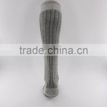 Autumn Winter Combed Cotton Knee High Grey Socks photo-6