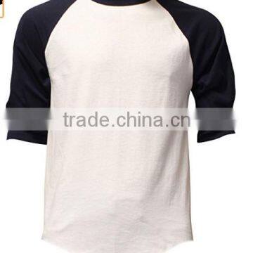 Casual Raglan Mens 3/4 Sleeve TShirt Baseball Cotton Jersey S-3XL